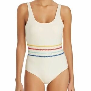Dolce Vita BUTTERCREAM Kokomo Embroidered One Piece Swimsuit, US X-Small